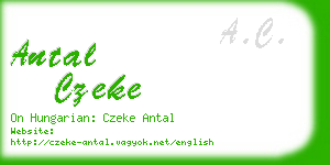 antal czeke business card